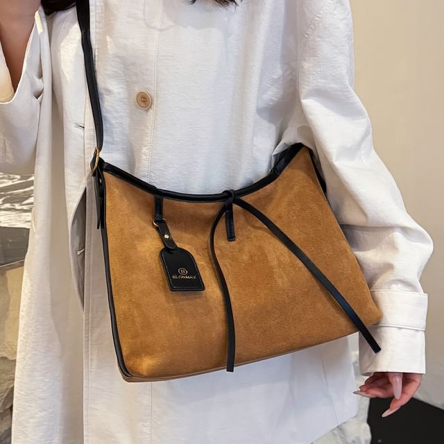 Suede Shoulder Faux Bag Crossbody