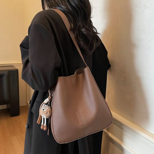 With Pouch Shoulder Leather Faux Bag