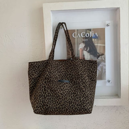 Leopard Tote Print Bag Panel