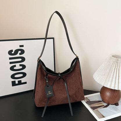 Suede Shoulder Faux Bag Crossbody