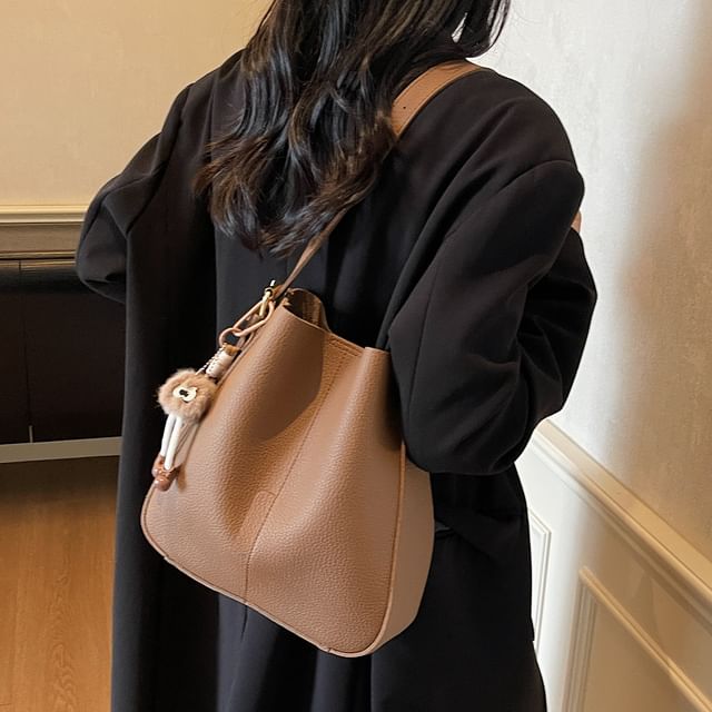 With Pouch Shoulder Leather Faux Bag