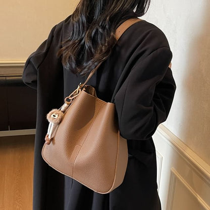 With Pouch Shoulder Leather Faux Bag