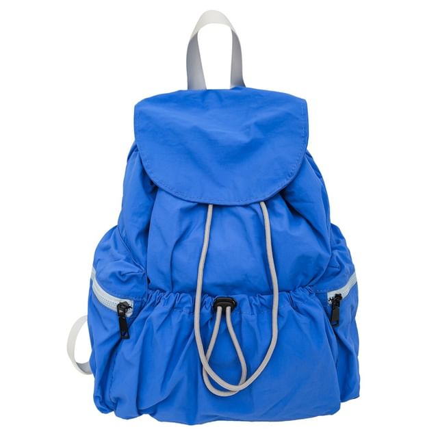 Plain Drawstring Unisex Backpack Nylon