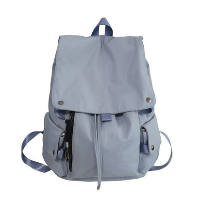 Nylon Plain Drawstring Backpack