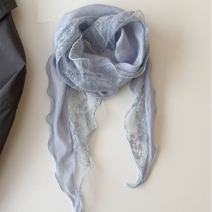 Edge Scarf Panel Lettuce Lace