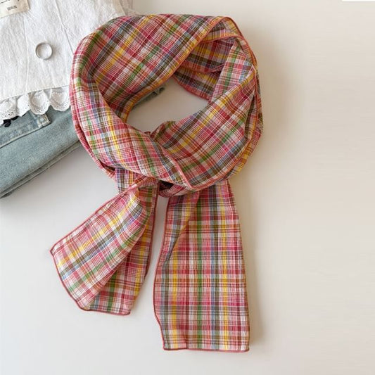 Plaid Headkerchief Scarf /