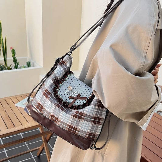 Bag Crossbody Bow Patterned Accent