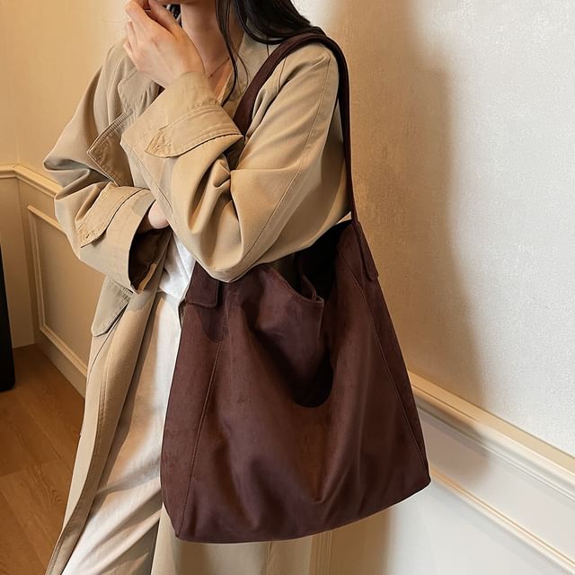 Suede Tote Bag Faux