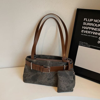 With Pouch Bag Tote Belted