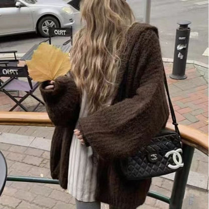 Hooded Open Front Cardigan