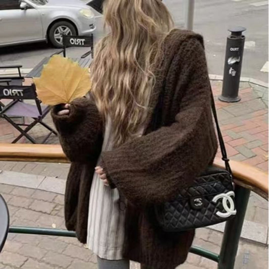 Hooded Open Front Cardigan