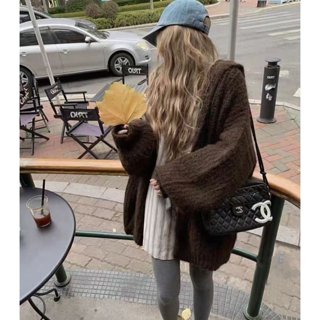 Hooded Open Front Cardigan