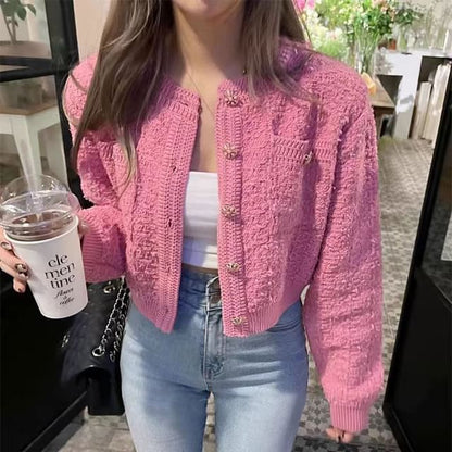Crop Crewneck Cardigan