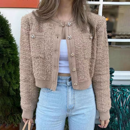 Crop Crewneck Cardigan