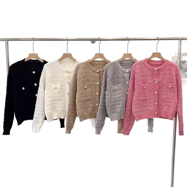 Crop Crewneck Cardigan