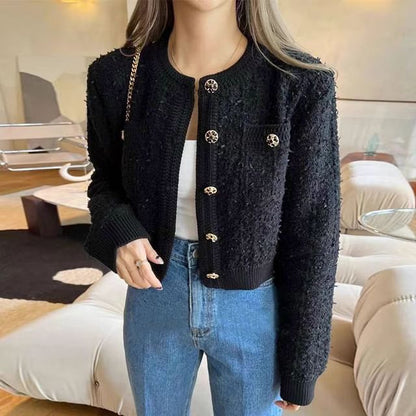Crop Crewneck Cardigan