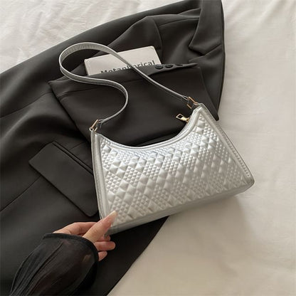 Faux Leather Textured Shoulder Bag