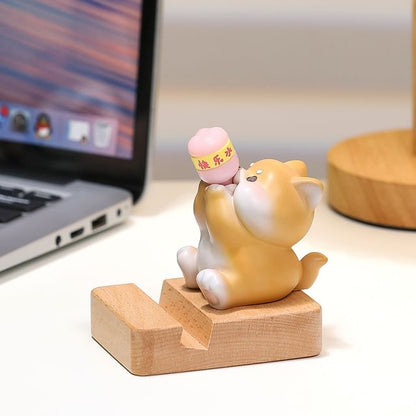 Animal Resin Wooden Desktop Phone Stand (Various Designs)