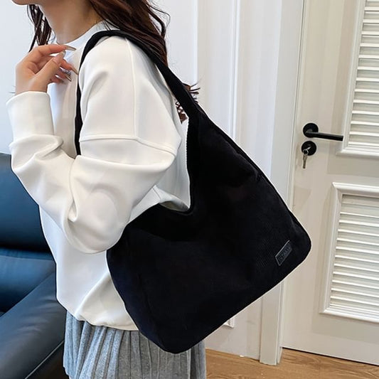 Ribbed Corduroy Shoulder Bag