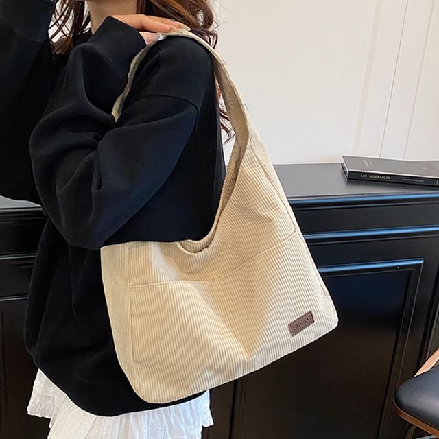 Ribbed Corduroy Shoulder Bag