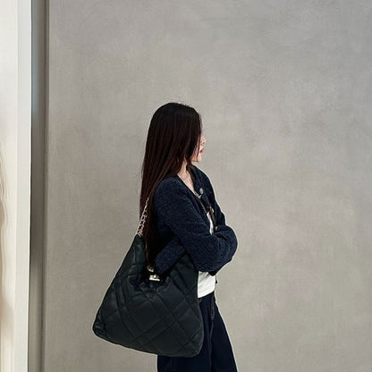 Round Neck Tweed Button Jacket