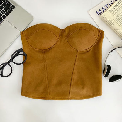 Sleek Tube-Style Solid Bustier Camisole