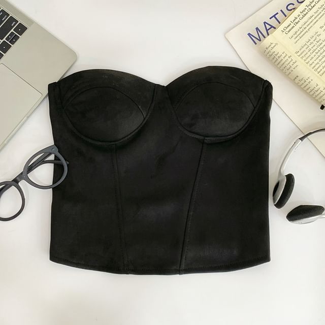 Sleek Tube-Style Solid Bustier Camisole