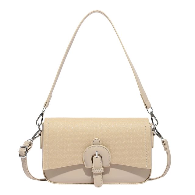 Buckle Flap Panel Crossbody Shoulder Bag