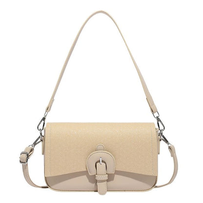 Buckle Flap Panel Crossbody Shoulder Bag