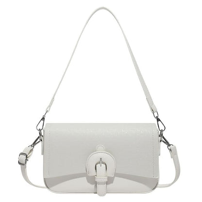 Buckle Flap Panel Crossbody Shoulder Bag