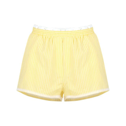 Cropped Cami, Oversized Long-Sleeve Shirt & High-Waist Shorts Trio