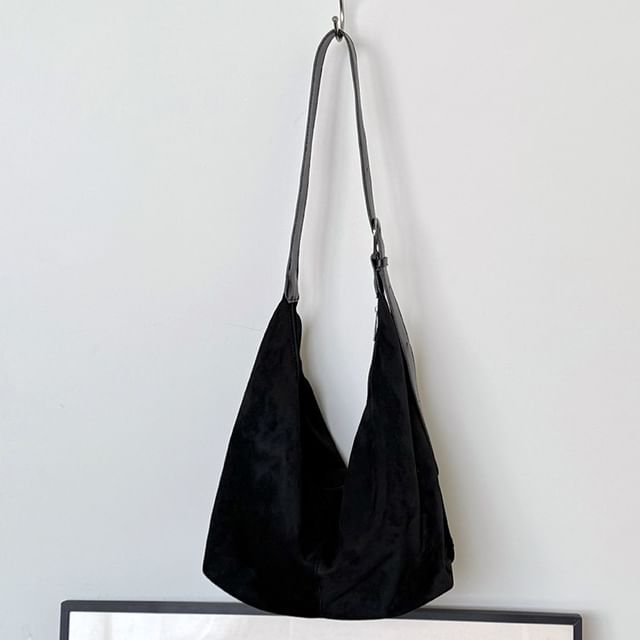 Faux Suede Shoulder Bag