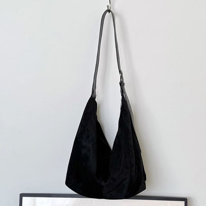 Faux Suede Shoulder Bag