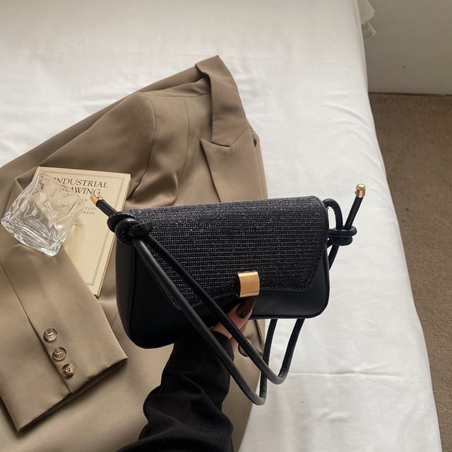 Glitter Flap Crossbody Shoulder Bag