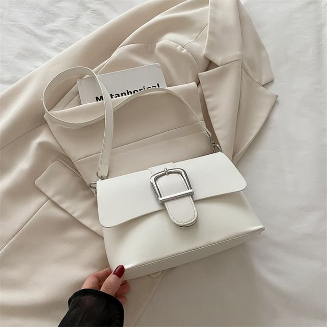 Buckled Flap Shoulder Bag