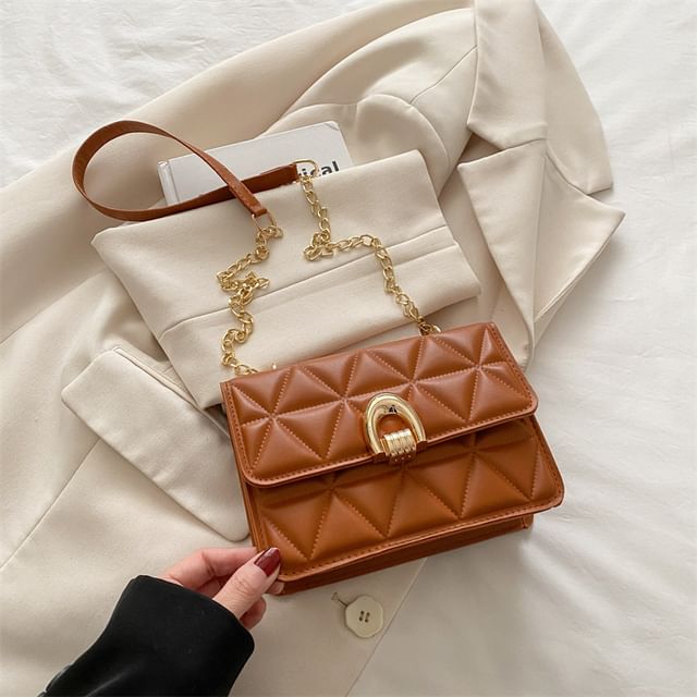 Quilted Flap Crossbody Shoulder Bag
