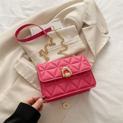 Quilted Flap Crossbody Shoulder Bag