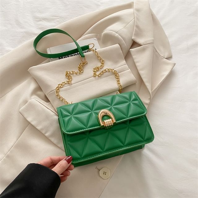Quilted Flap Crossbody Shoulder Bag
