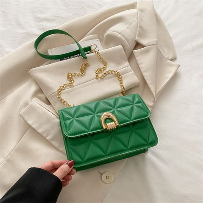 Quilted Flap Crossbody Shoulder Bag