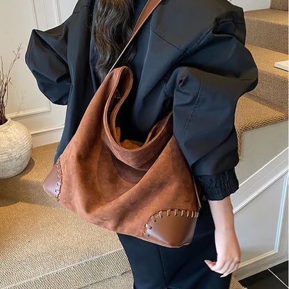 Faux Leather Plain Shoulder Bag