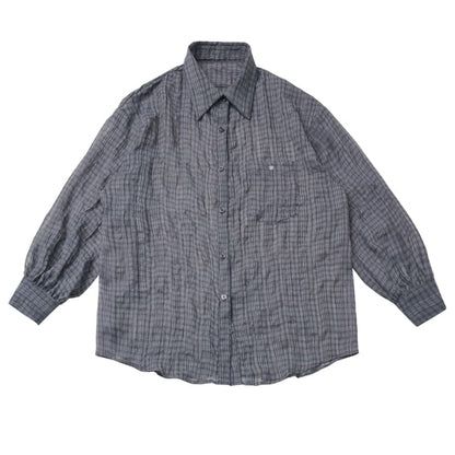 Button Front Plaid Shirt in Assorted Styles