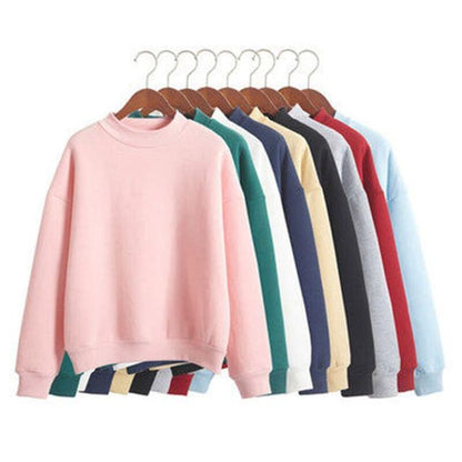 Fleece-Lined Pullover with Mock Neck
