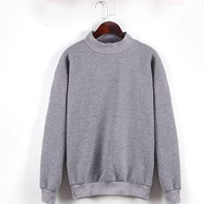 Fleece-Lined Pullover with Mock Neck