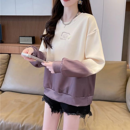 Crewneck Ombre Gradient Pullover Sweatshirt
