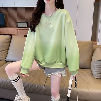 Crewneck Ombre Gradient Pullover Sweatshirt