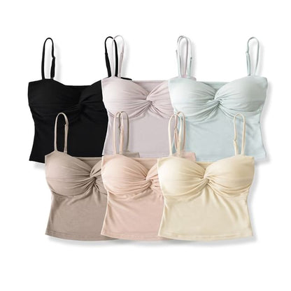 Plain Camisole Top with Sweetheart Neckline