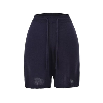 Plain V-Neck Tank Top, Cardigan, and Drawstring Shorts Set
