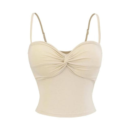 Plain Camisole Top with Sweetheart Neckline