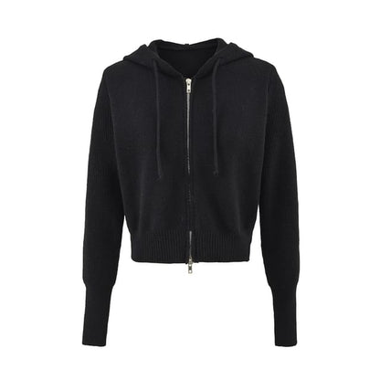 Zip-Up Hoodie with Drawstring and Minimalist Finish