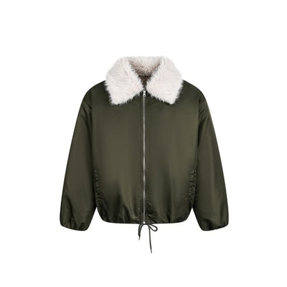 Faux Fur-Trim Padded Jacket